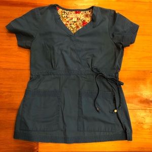 Koi royal blue scrub set